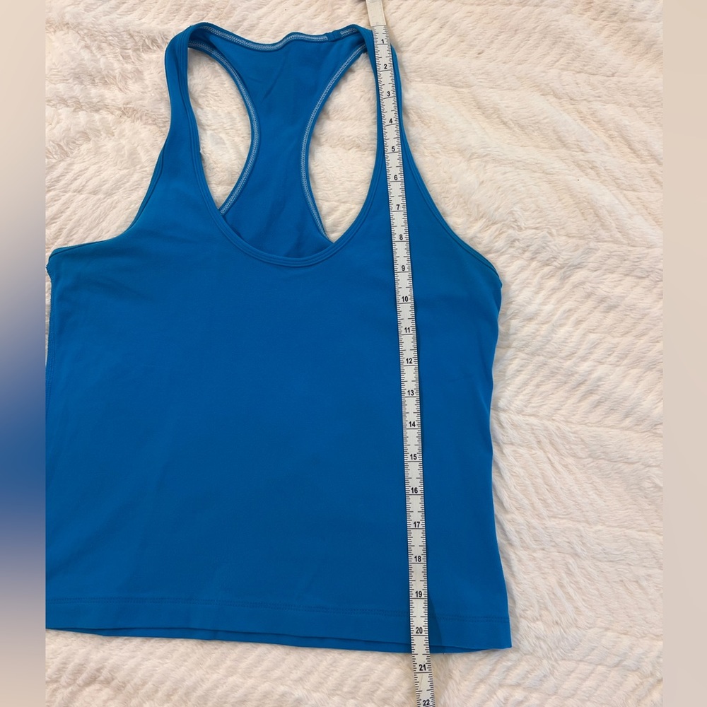 EUC Lululemon Cool Racerback II (CROPPED) size 6 in cornflower blue - Picture 2 of 8